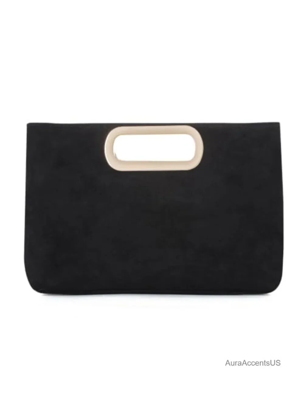 Faux Suede Evening Clutch Purse with Detachable Chain for Wedding Formal